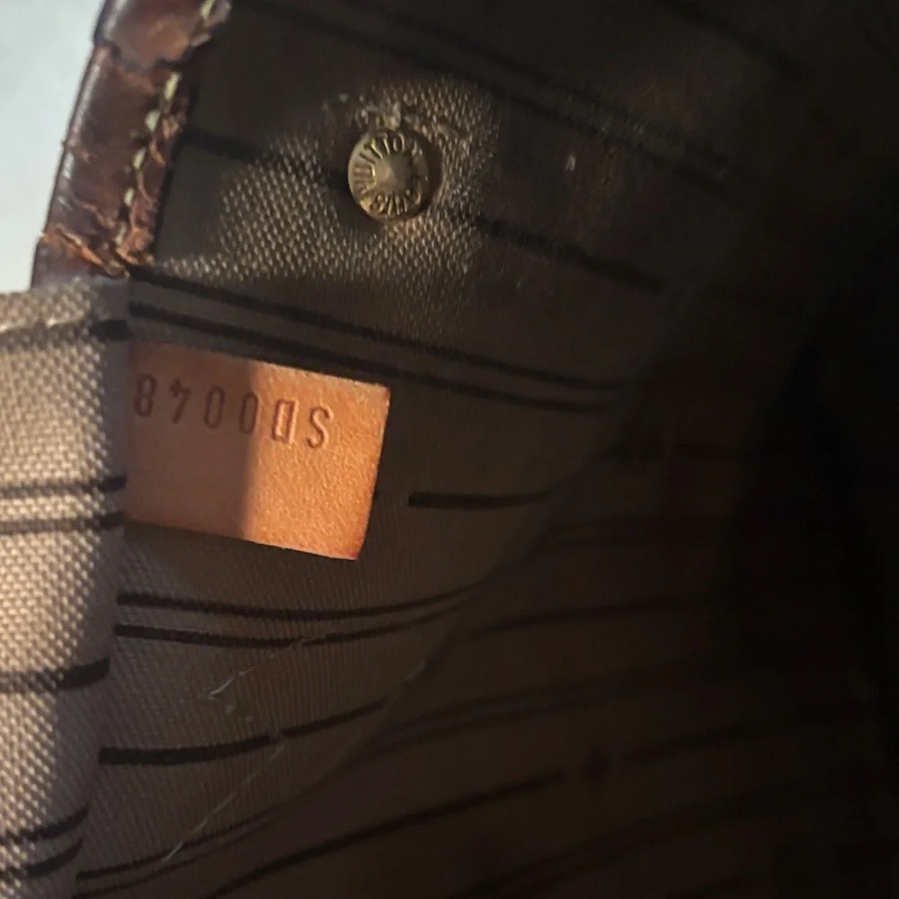 Louie Vuitton SD0048 LV Logo Neverfull MM Monogram Tote Authentic Designer Bag - Picture 11 of 17